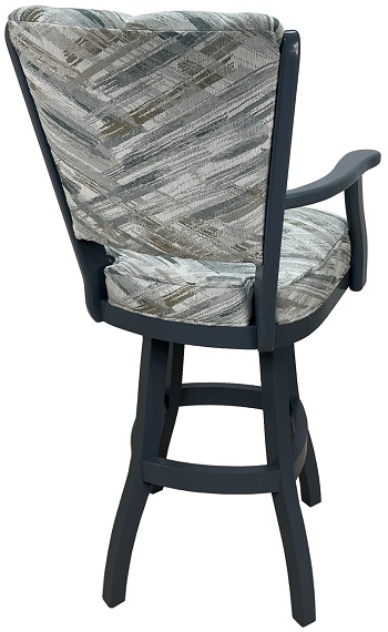 Classic with Arms Bar Stool Green Wood back