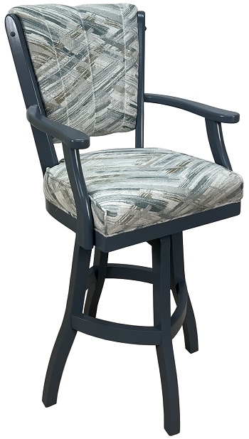 Classic with Arms Bar Stool Green Wood side