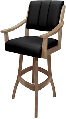 Casa Leather Bar Stool on S Base