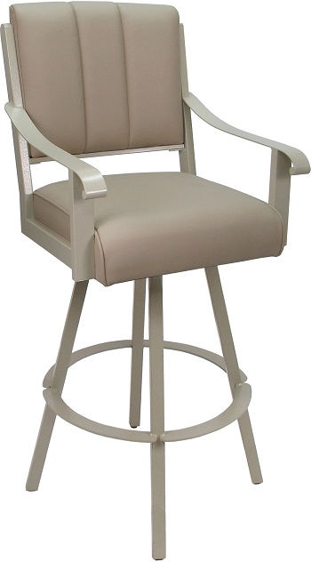 Memphis Leather Metal Bar Stool