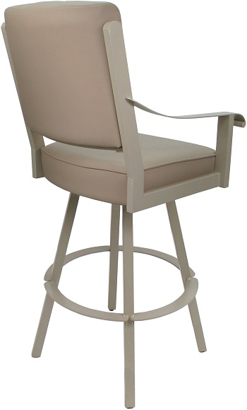 Memphis Leather Metal Bar Stool back