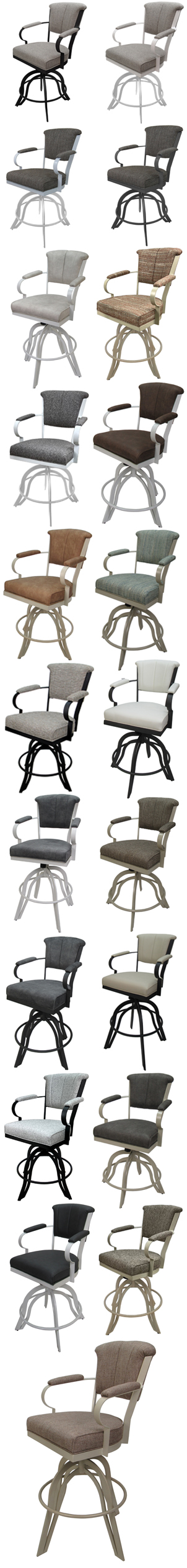 Miami on A-Base Metal Bar Stool - side