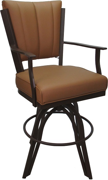 Montana on A-Base Leather Bar Stool