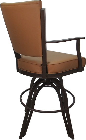 Montana on A-Base Leather Bar Stool back