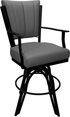 Montana grey Leather Bar Stool