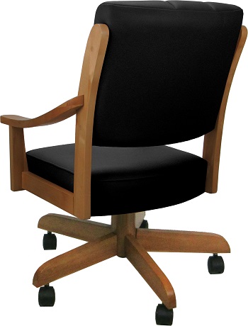 Casa Leather Caster Chair back