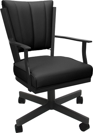 Montana Grey Leather Caster Chair