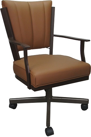 Montana Brown Leather Caster Chair