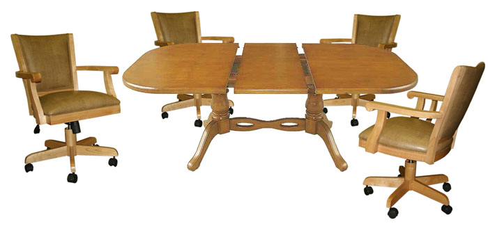 Tobias Designs Dinette 42x60 Table With Mango Full Back Chairs
