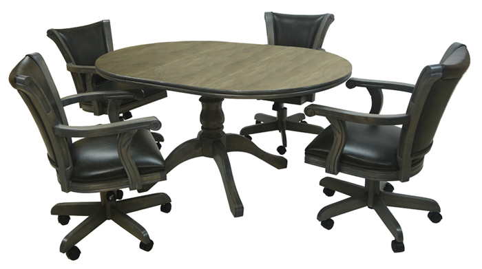 Caribean Caster Chairs 42x42x60 Wood Table