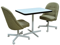 2 235 Caster Chairs 26x36 Table