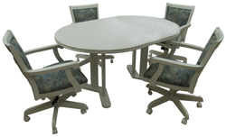 400 Caster Chairs 42x42x60 Wood Table