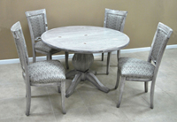 Dinette with Round wood Table 400 Side Chairs