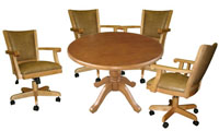 Round Table Mango Full Back Chairs