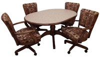 Dinette with 42in Round Table Classic Caster Chairs