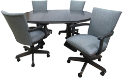 700 Caster Chairs 42x42x60 Wood Table