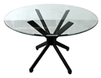 Alan Metal Glass Round Table