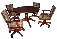 Coco Caster Chairs with Wood Table